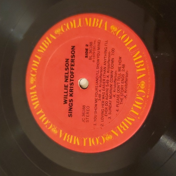 Willie Nelson Sings Kristofferson retro vtg vinyl record (damaged) - Picture 9 of 10